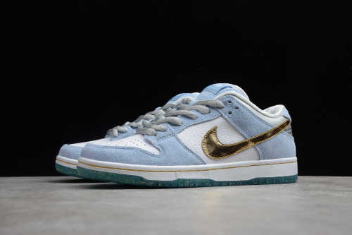 SB DUNK x Sean Cliver Light Blue White Gold DC9936-100