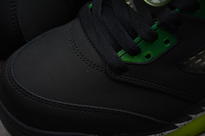 Air Jordan 5 Retro OG “Quai 54” Black Fluorescent Green 255054-511
