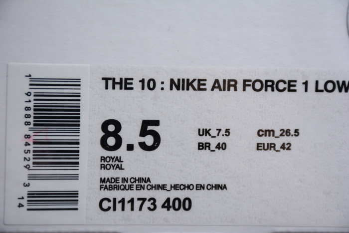 Off-White x Air Force 1 MCA University Blue with Zip-Tie CI1173-400