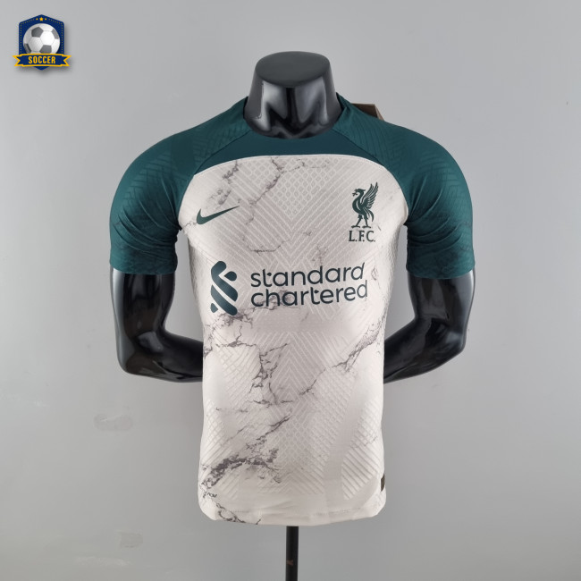 Liverpool Special Edition White and Green Player Version Jersey 22/23