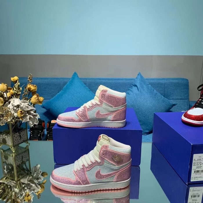 Air Jordan 1 Diamond DIY Pink