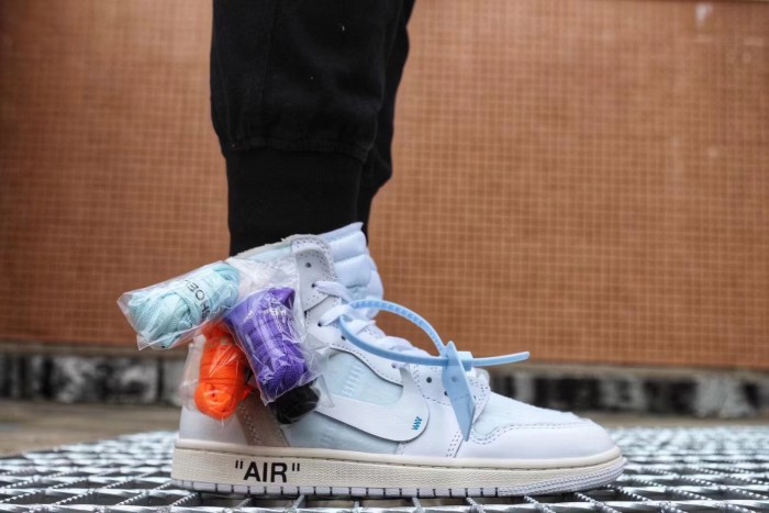 OFF-WHITE x Air Jordan 1 “White” AQ0818-100