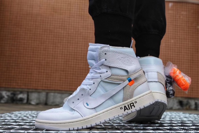 OFF-WHITE x Air Jordan 1 “White” AQ0818-100