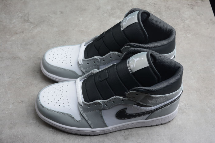 Air Jordan 1 Mid  Light Smoke Grey  554724-078