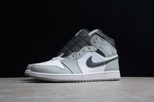 Air Jordan 1 Mid  Light Smoke Grey  554724-078