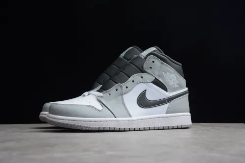 Air Jordan 1 Mid  Light Smoke Grey  554724-078