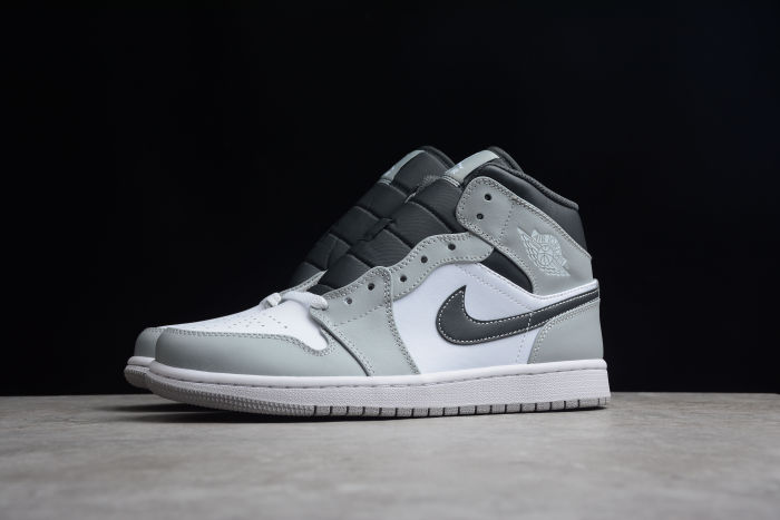 Air Jordan 1 Mid  Light Smoke Grey  554724-078