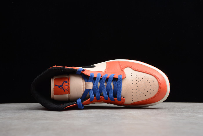 Air Jordan 1 Mid Team Orange Black BQ6931-800