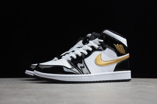 Air Jordan 1 Mid 'Patent Gold' 852542-007