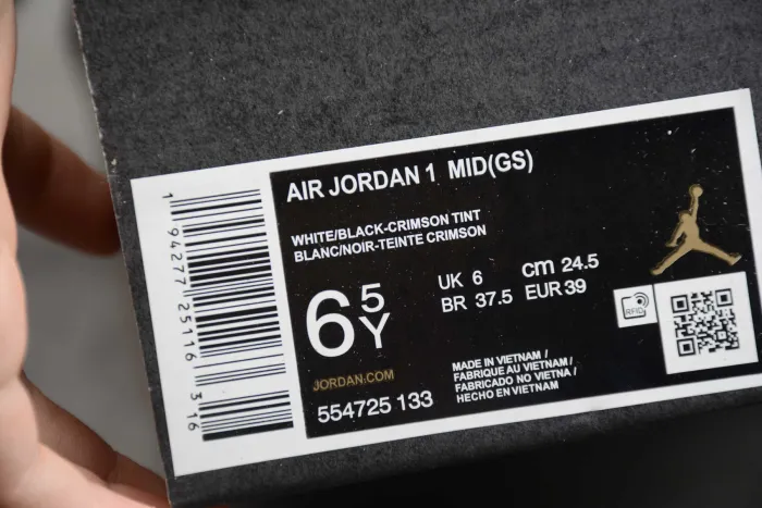 Air Jordan 1 Mid Crimson Tint Pink 554725-133