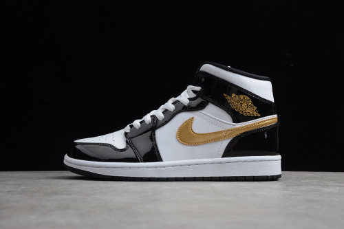 Air Jordan 1 Mid 'Patent Gold' 852542-007