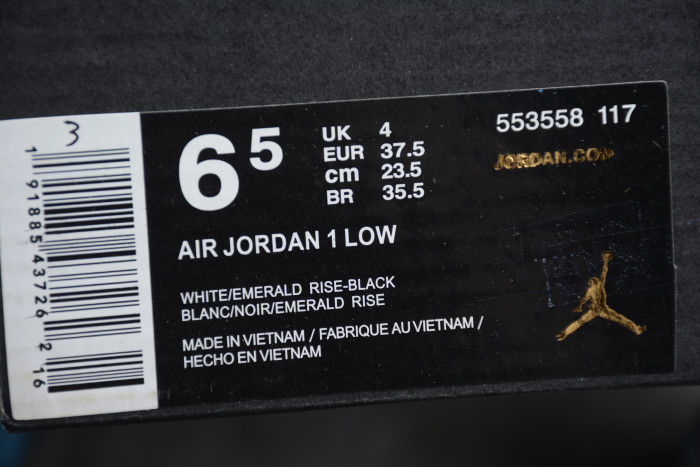 Air Jordan 1 Low 'Emerald Rise' 553558-117