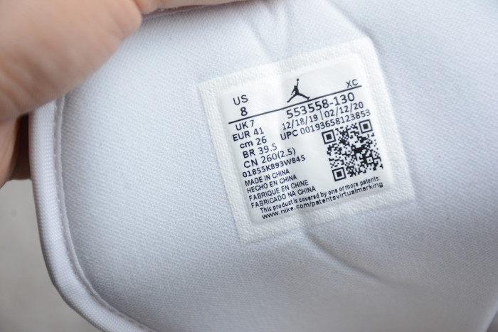 Air Jordan 1 Low Triple White 553558-130
