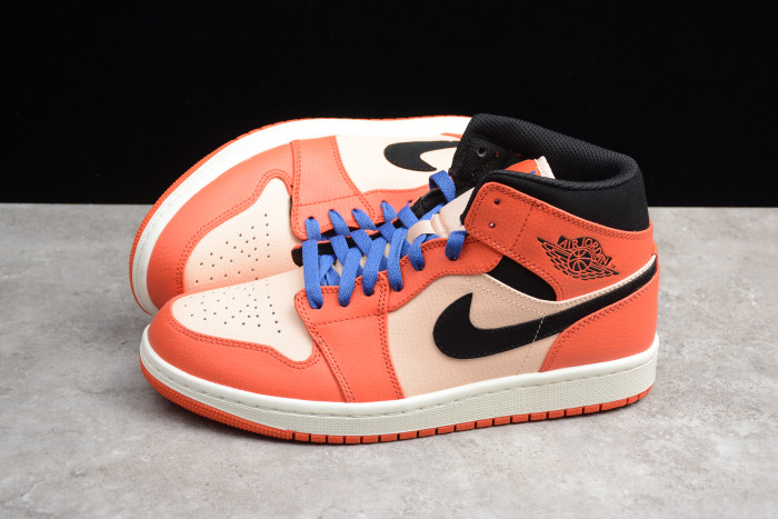 Air Jordan 1 Mid Team Orange Black BQ6931-800