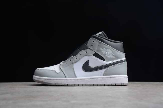 Air Jordan 1 Mid  Light Smoke Grey  554724-078