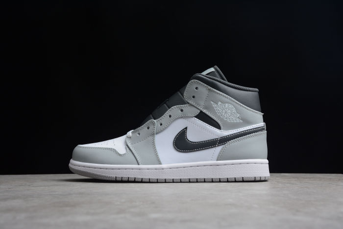 Air Jordan 1 Mid  Light Smoke Grey  554724-078