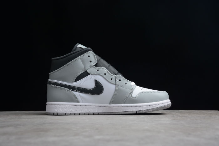 Air Jordan 1 Mid  Light Smoke Grey  554724-078