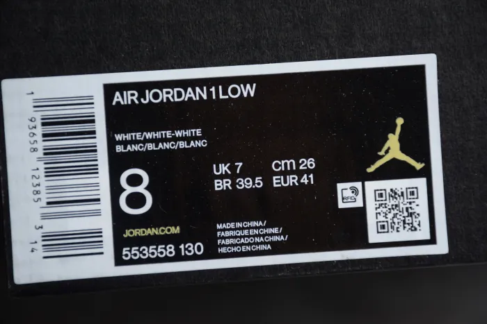 Air Jordan 1 Low Triple White 553558-130