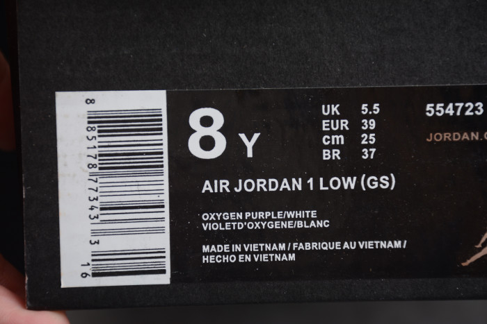 Air Jordan 1 Low Oxygen Purple 554723-505