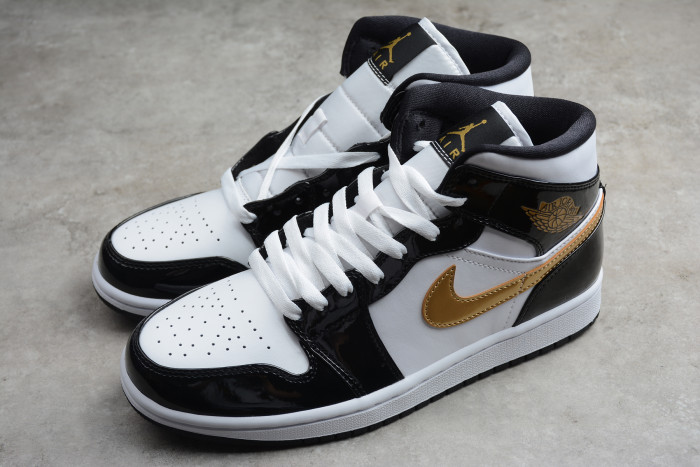 Air Jordan 1 Mid 'Patent Gold' 852542-007
