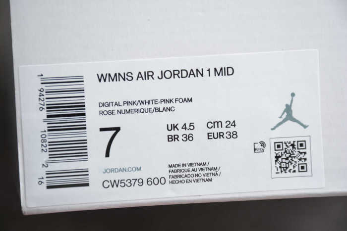 Air Jordan 1 Mid WMNS “Digital Pink” CW5379-600