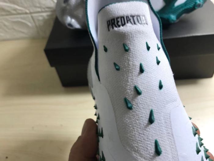 Predator Freak FG Black White Green Laceless Soccer Shoes