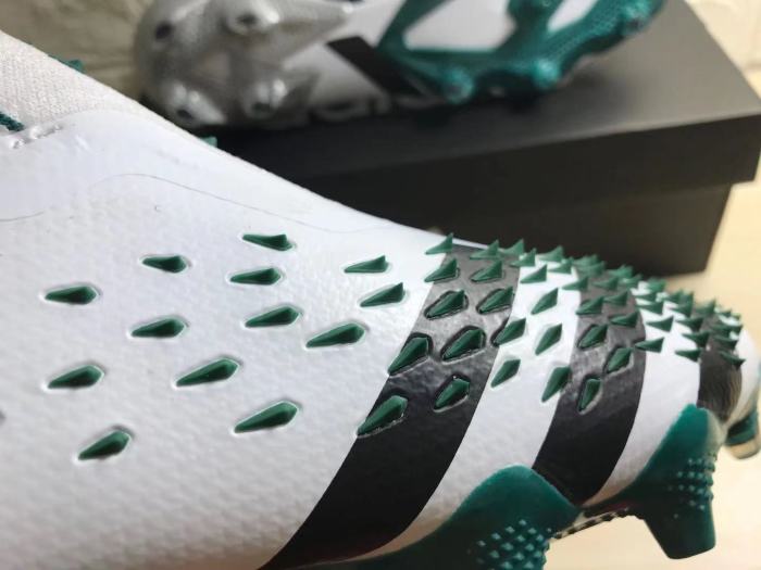 Predator Freak FG Black White Green Laceless Soccer Shoes