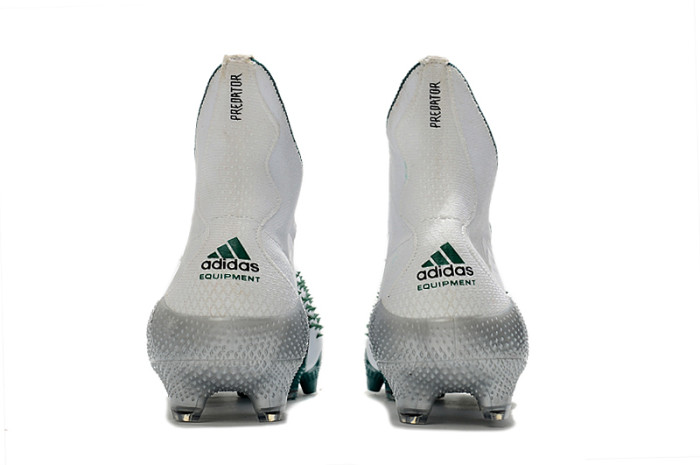 Predator Freak FG Black White Green Laceless Soccer Shoes
