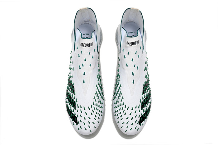 Predator Freak FG Black White Green Laceless Soccer Shoes