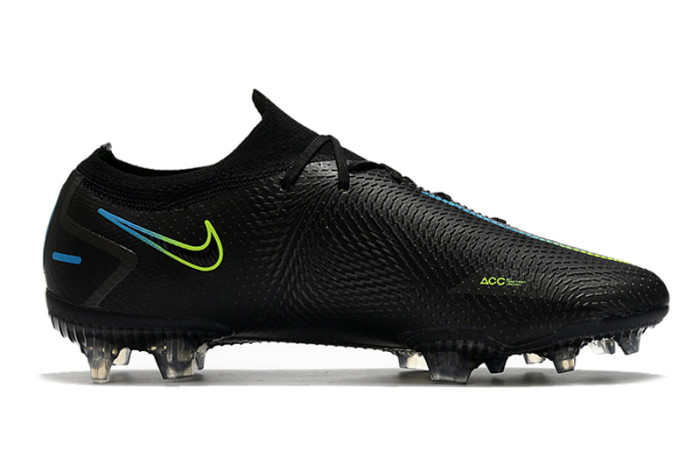 Phantom GT Elite Low FG Black Green Soccer Shoes