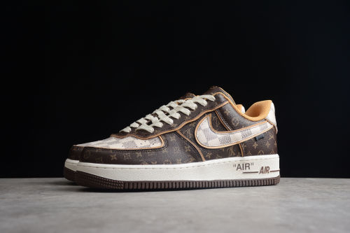 Air Force 1 L-V Low Monogram Brown Damier Azur