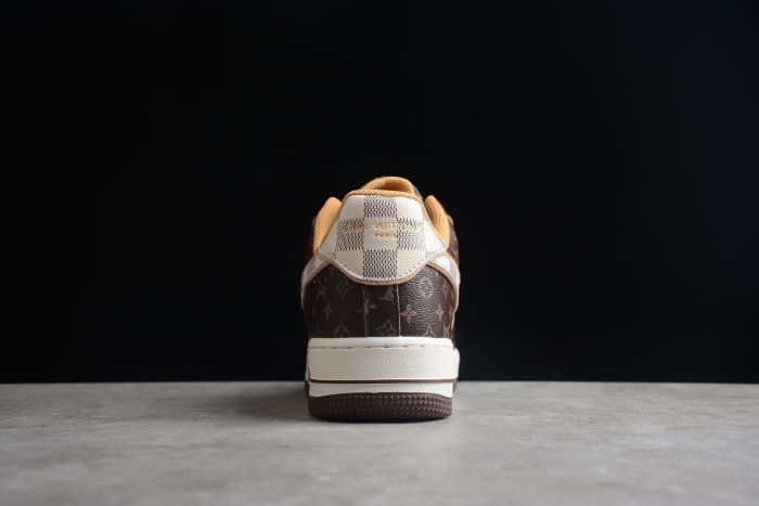 Air Force 1 L-V Low Monogram Brown Damier Azur