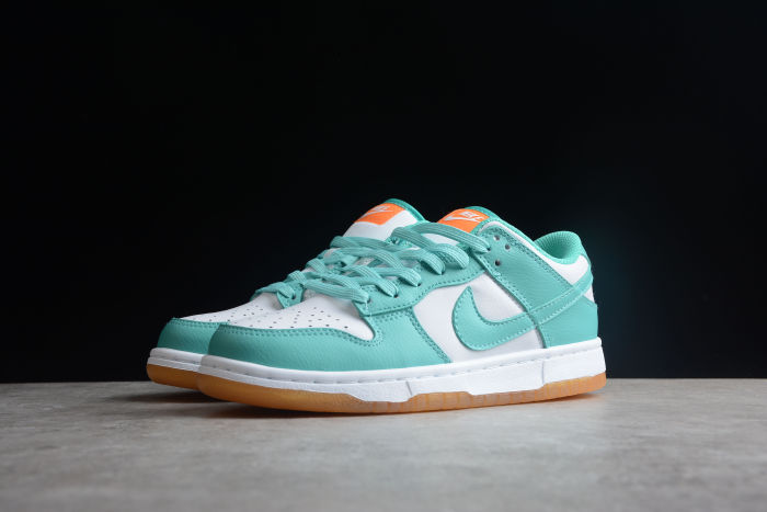 SB Dunk Low White Turquoise Green Orange 2190-100