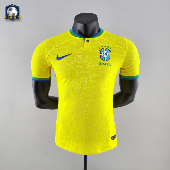 Brazil Home Player Version Man Jersey 2022