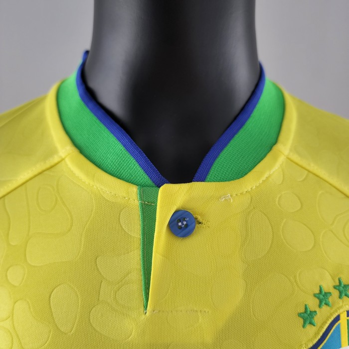 Brazil Home Kids Jersey 2022