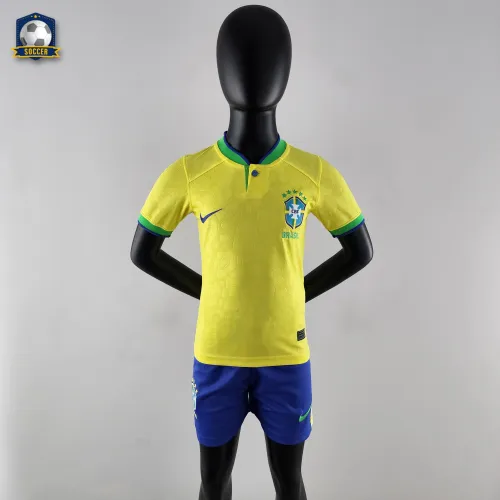Brazil Home Kids Jersey 2022