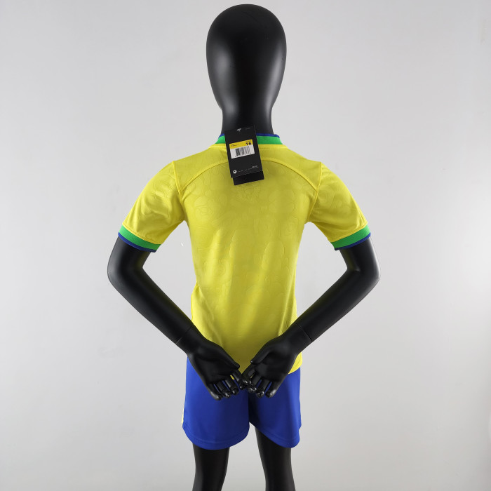 Brazil Home Kids Jersey 2022