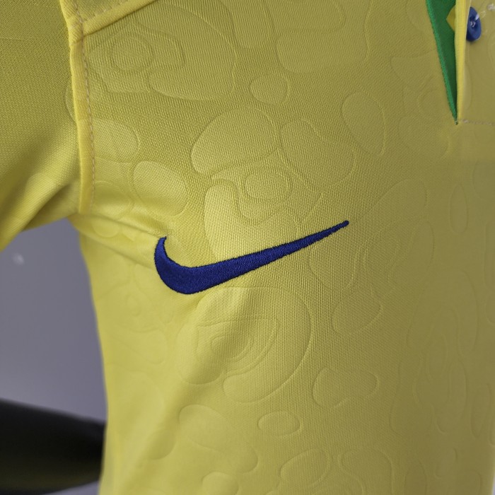 Brazil Home Kids Jersey 2022