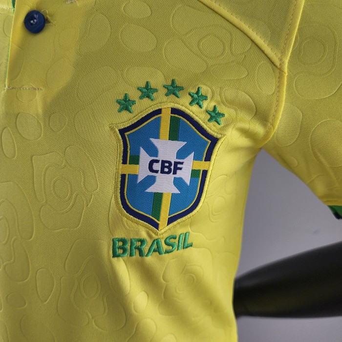 Brazil Home Kids Jersey 2022