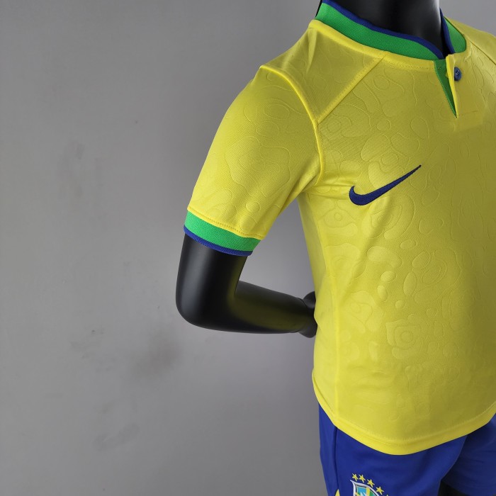 Brazil Home Kids Jersey 2022