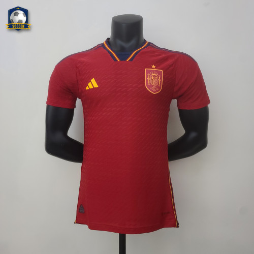 Spain 2022 World Cup Home Player Version Man Jersey