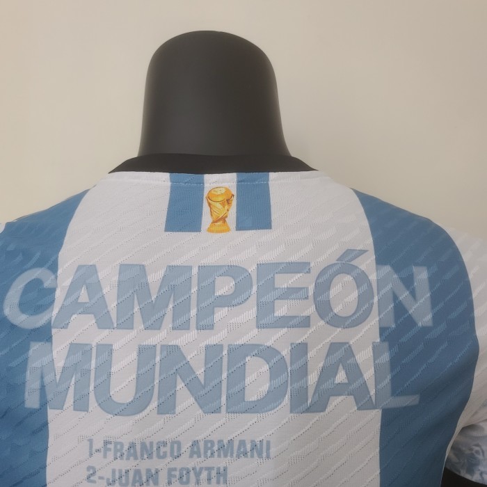 Argentina 2022 World Cup Winners Commemorative Edition Player Version Man Jersey