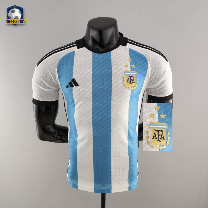 Argentina 2022 World Cup Home Player Version Man Jersey