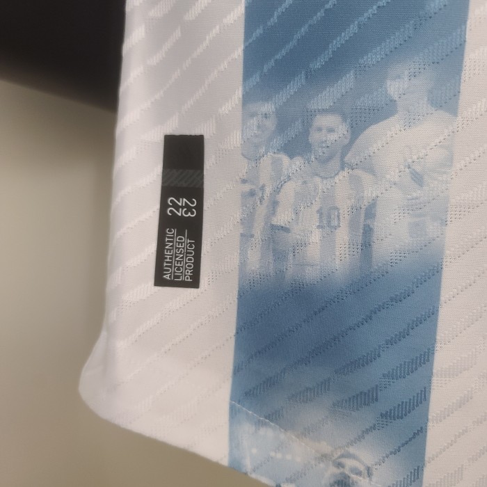 Argentina 2022 World Cup Winners Commemorative Edition Player Version Man Jersey