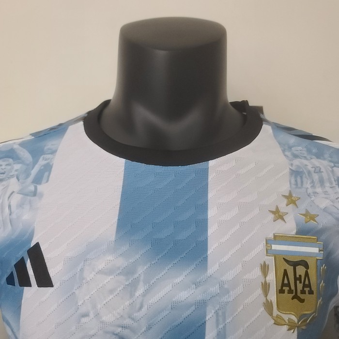 Argentina 2022 World Cup Winners Commemorative Edition Player Version Man Jersey