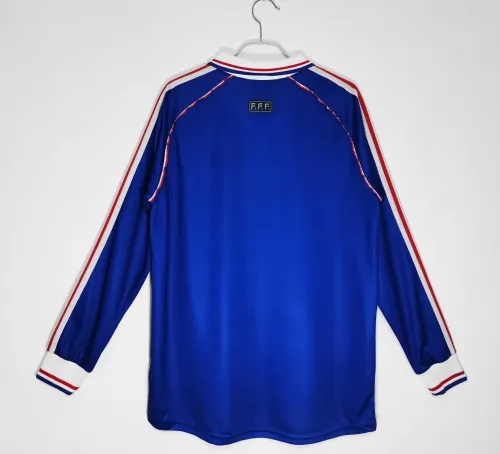 France Retro Home Long Sleeve  Jersey 1998