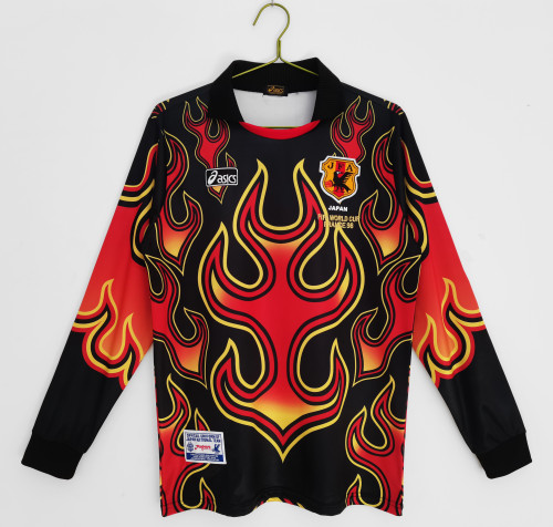 Japan Retro Home Goalkeeper Long Sleeve  Jersey 1998