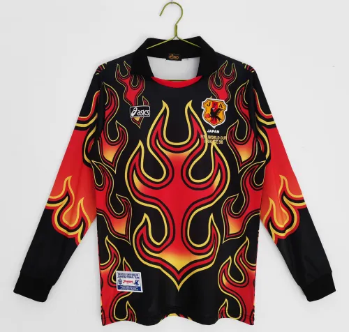 Japan Retro Home Goalkeeper Long Sleeve  Jersey 1998