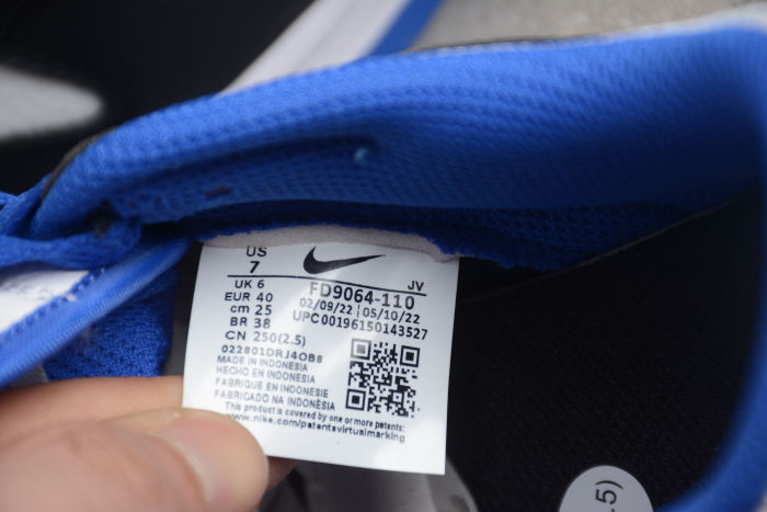 SB Dunk Low Black White Blue FD9064-110