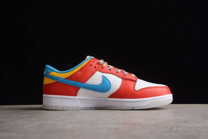 SB Dunk Low  Fruit Cereal  White Blue Red DH8009-600